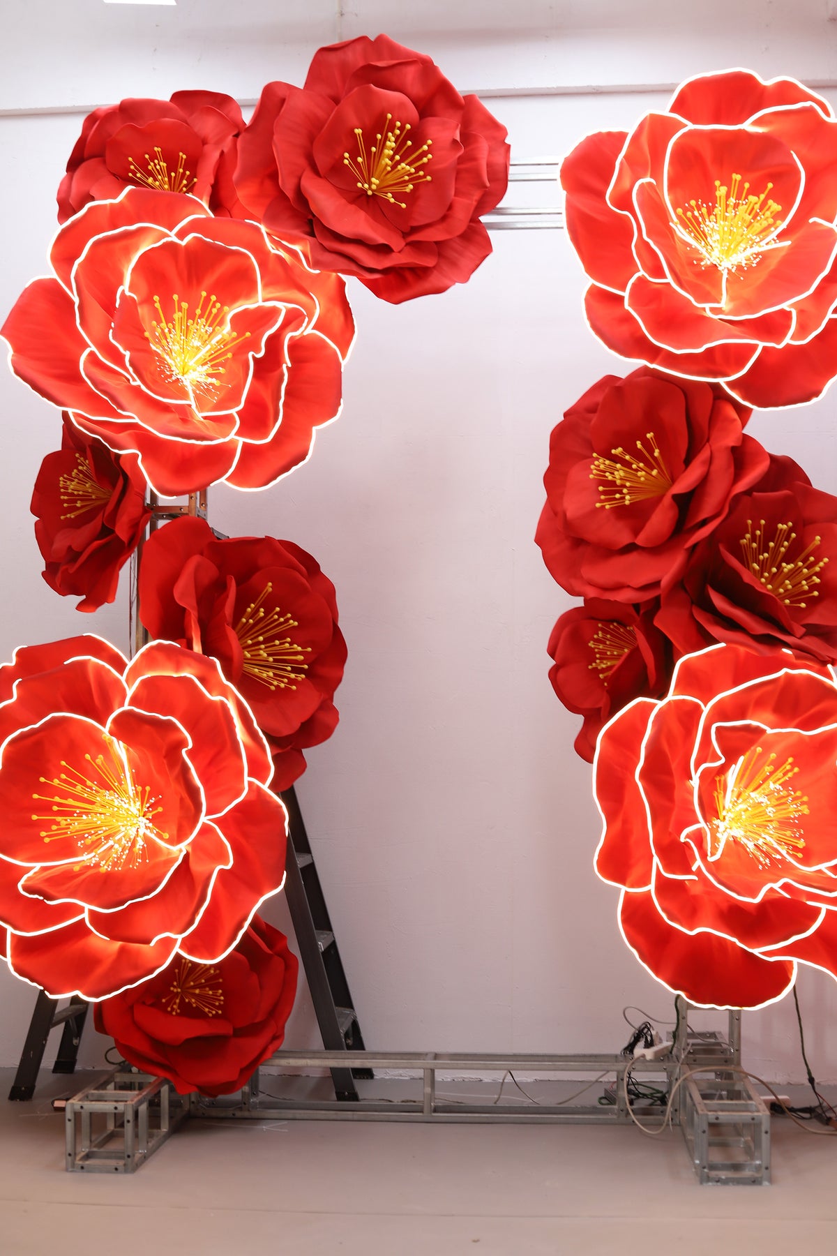 Wedding Backdrop Glowing Camellia