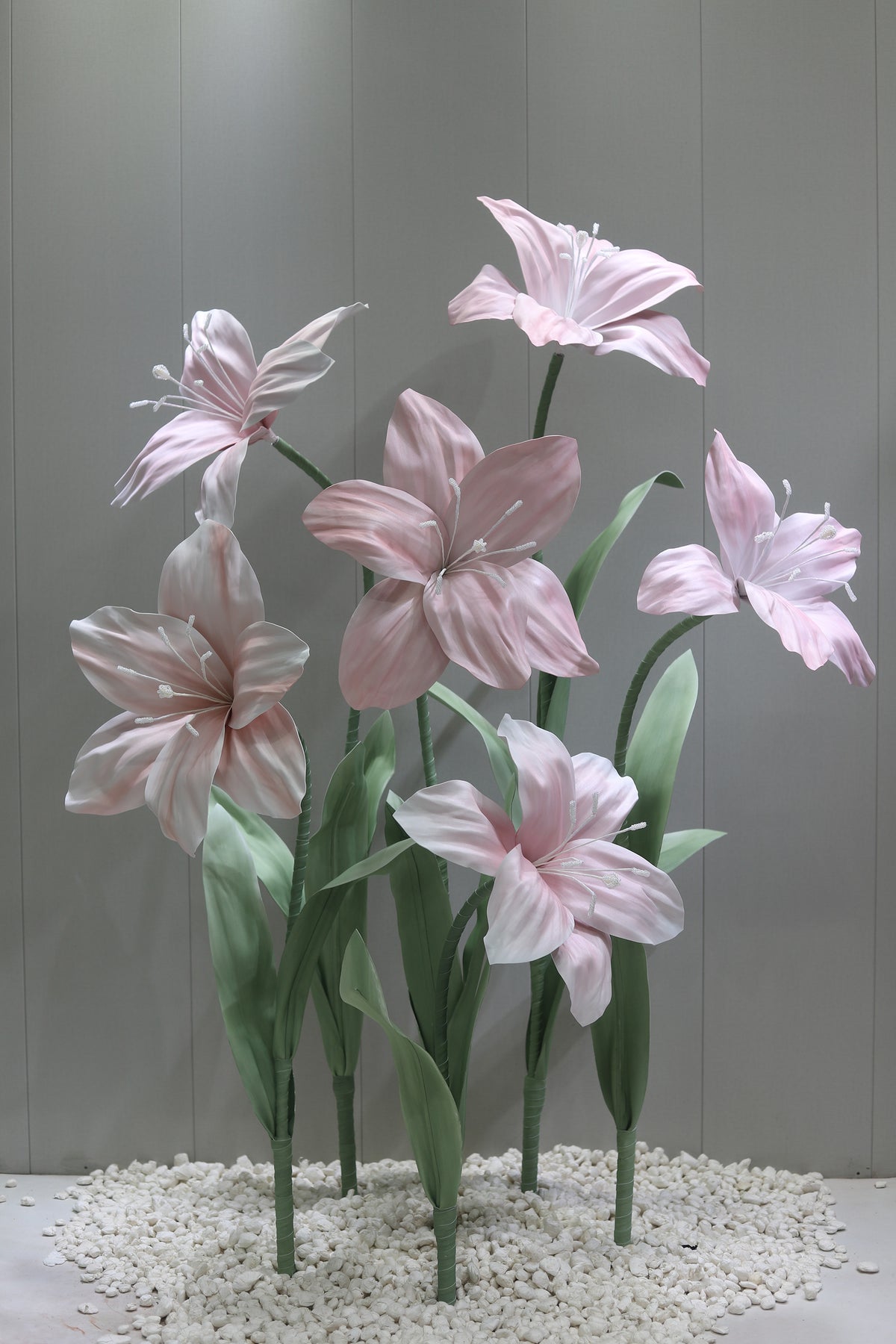 Artificial Flowers Window Display Pink Lily