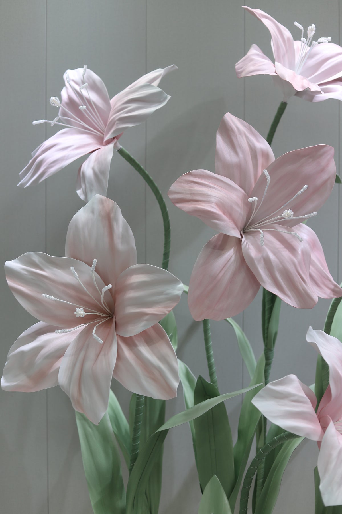 Artificial Flowers Window Display Pink Lily