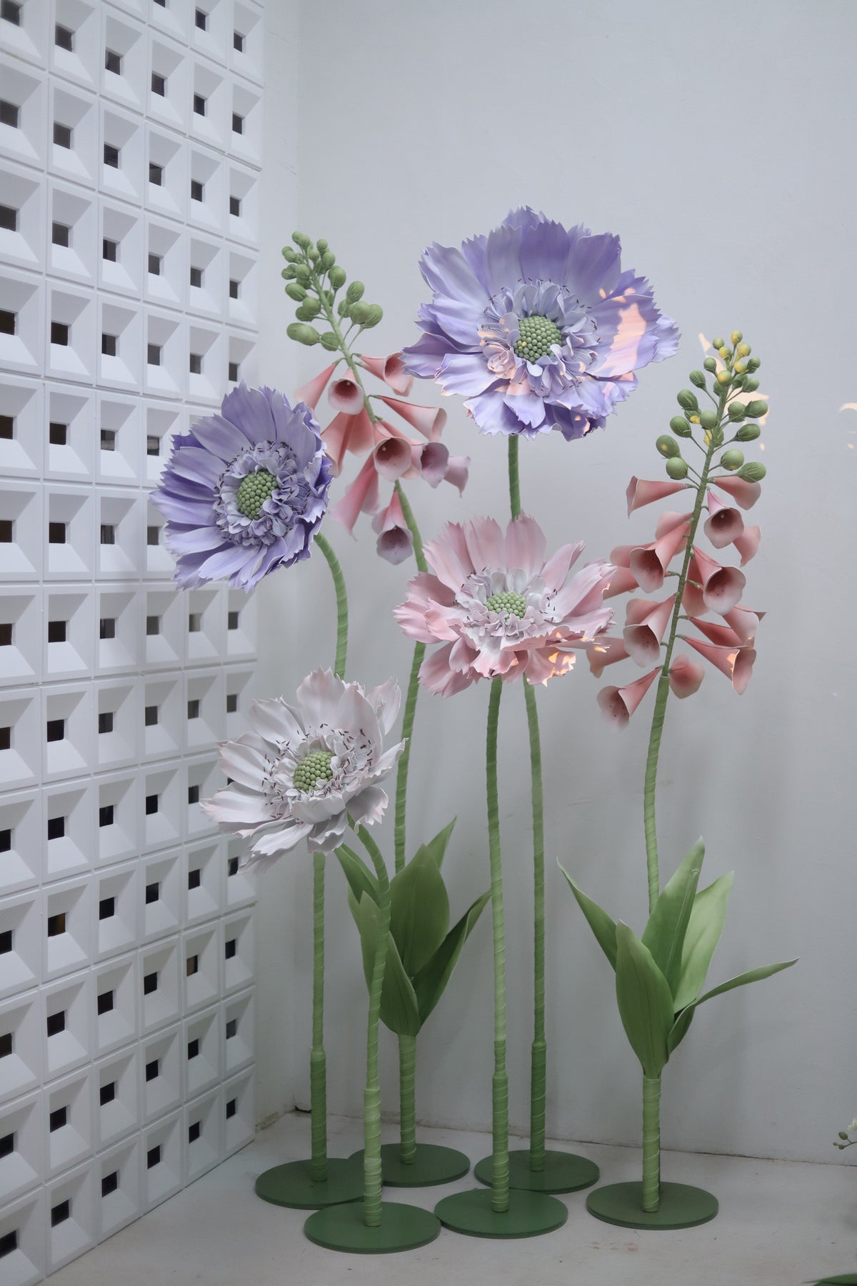 Artificial Flowers Home Decor Scabiosa