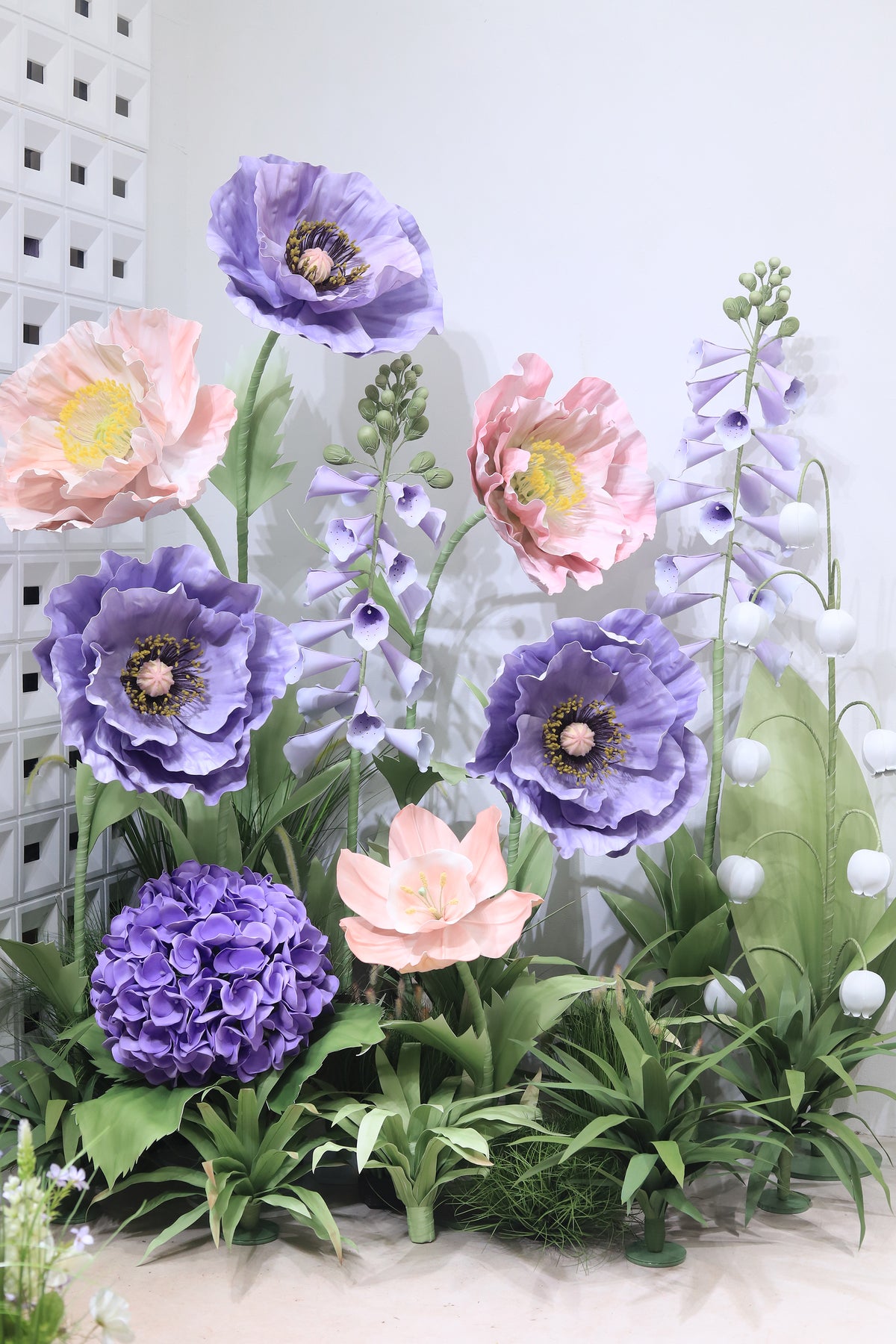 Artificial Flowers Home Decor Purple foxglove