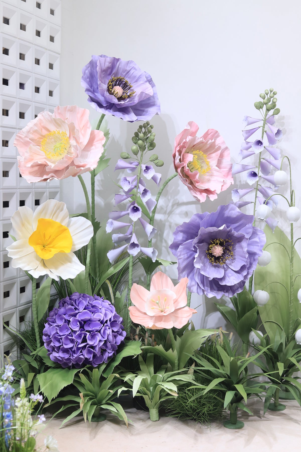 Artificial Flowers Home Decor Purple foxglove