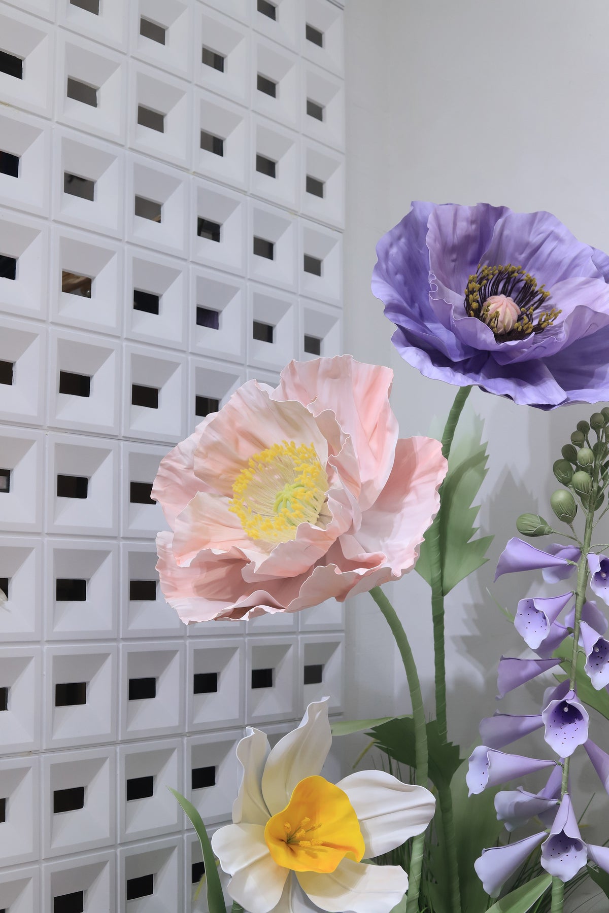 Artificial Flowers Home Decor Purple foxglove