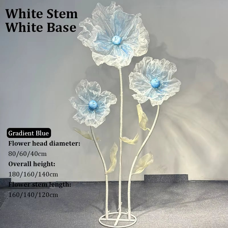 Artificial Flowers Large Silk Yarn Poppy Wedding Background