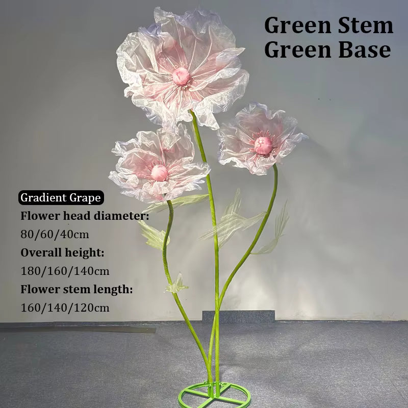 Artificial Flowers Large Silk Yarn Poppy Wedding Background
